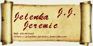Jelenka Jeremić vizit kartica